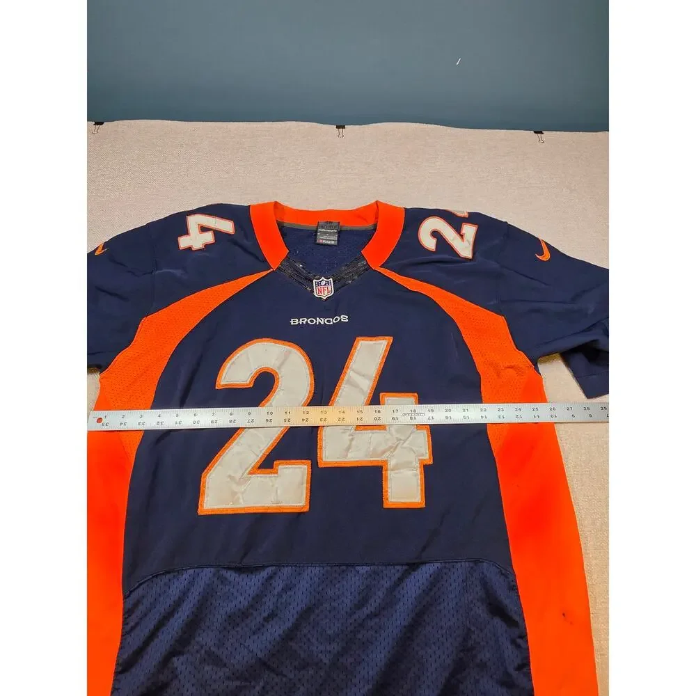Nike Denver Broncos Champ Bailey Jersey Size 48 Large Navy Blue On Field NFL